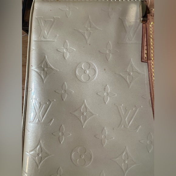 Authentic Louis Vuitton Vernis Columbus Shoulder Tote Bag Beige Vintage - Picture 10 of 15